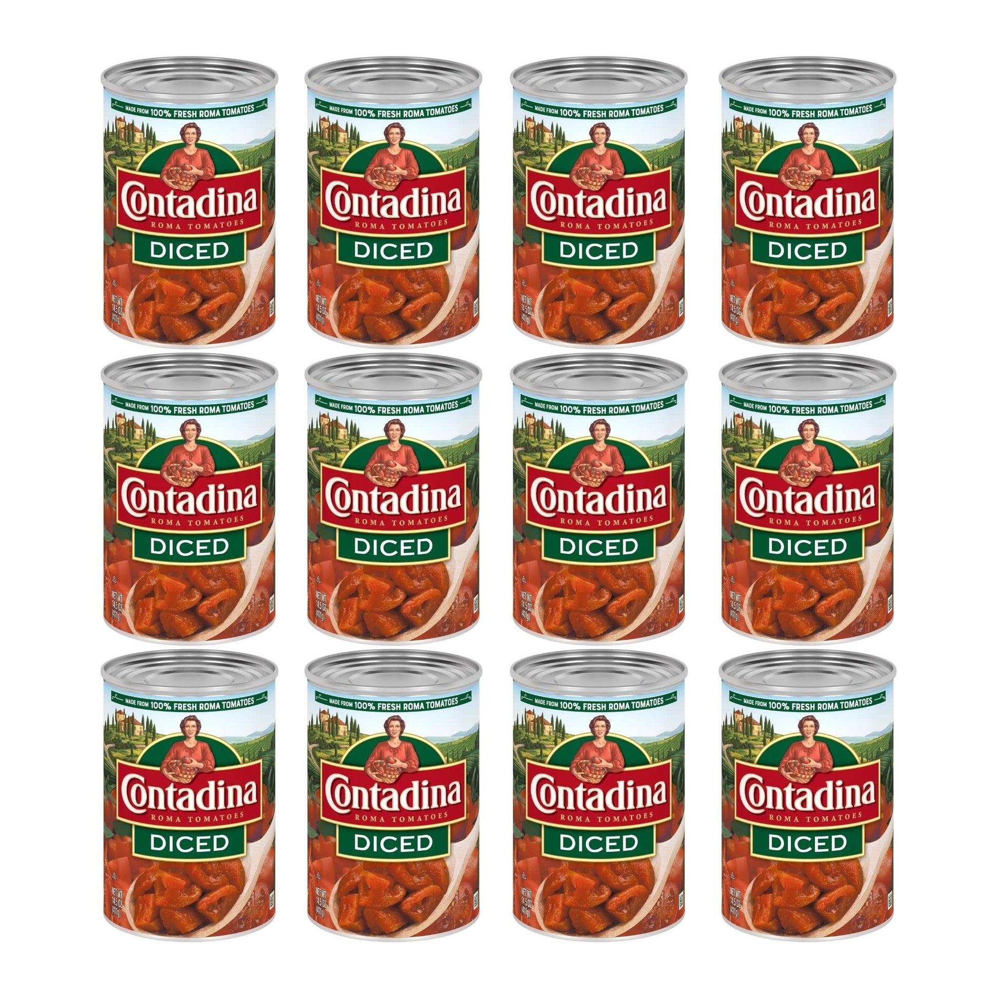 Contadina Diced Tomatoes, 14.5 Oz (Pack Of 12 Cans)