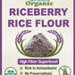 Organic Riceberry Flour - Superfine Gluten Free for Baking - 100% Whole Grain Thai Rice Flour - 2 LB