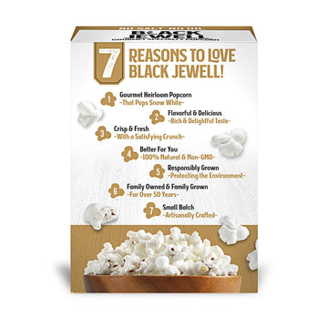 Black Jewell Gourmet Microwave Popcorn, Healthy Popcorn Snack, No Salt No Oil, 8.7 Ounces (Pack of 3)