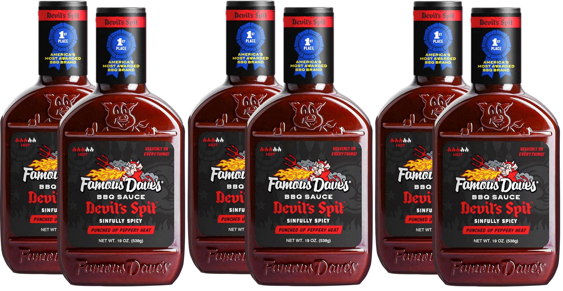 Famous Dave's Devil's Spit BBQ Sauce, 19 Ounce, Pack of 6
