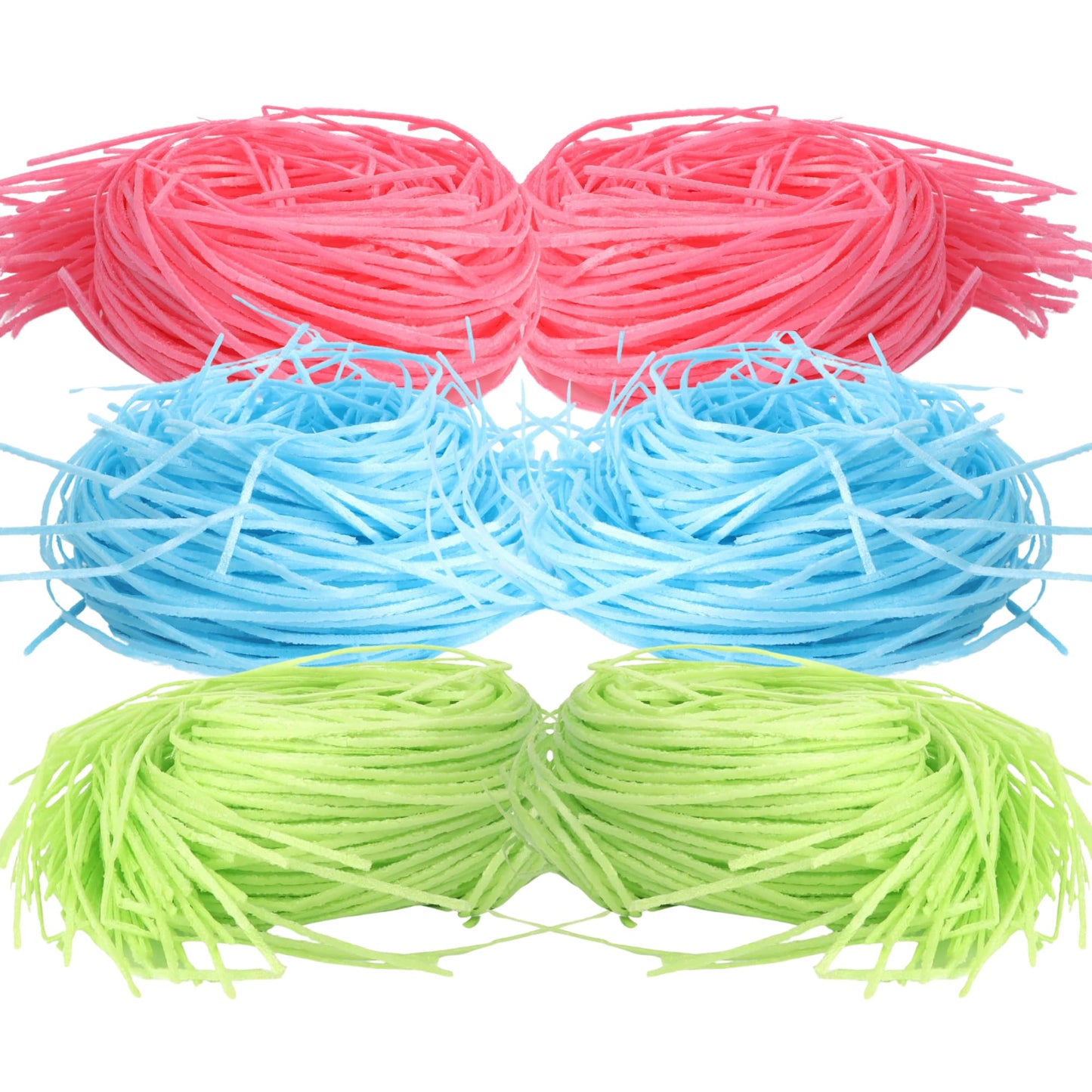 Edible Easter Grass Candy, Assorted Fruit Flavored Basket Stuffers or Dessert Toppers, Spring Party Decorations, Color May Vary 