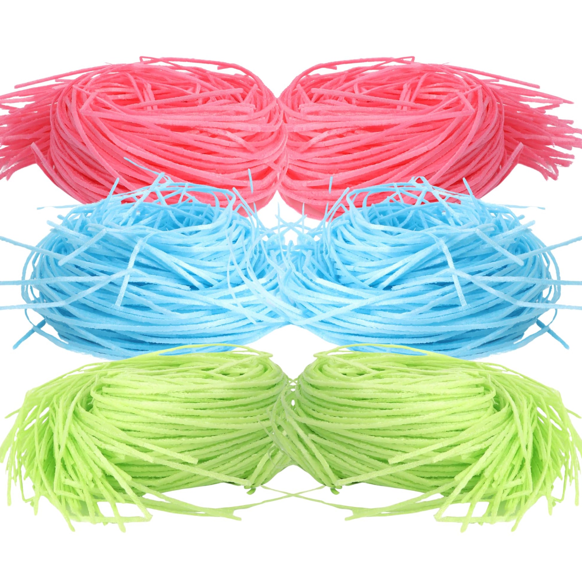Edible Easter Grass Candy, Assorted Fruit Flavored Basket Stuffers or Dessert Toppers, Spring Party Decorations, Color May Vary 