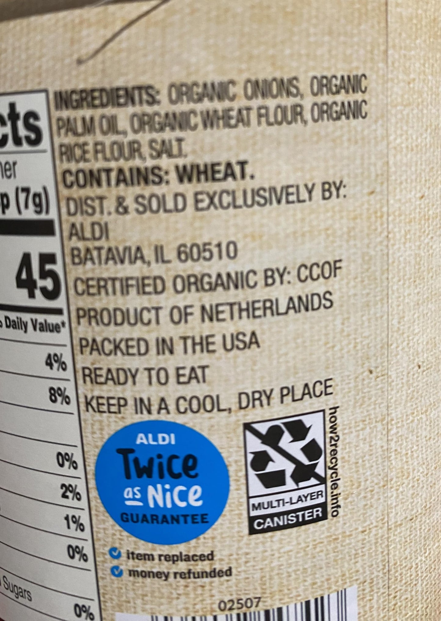Simply Nature Organic gluten - Free Non gMO Vegan French Fried Onions (pack of 2)