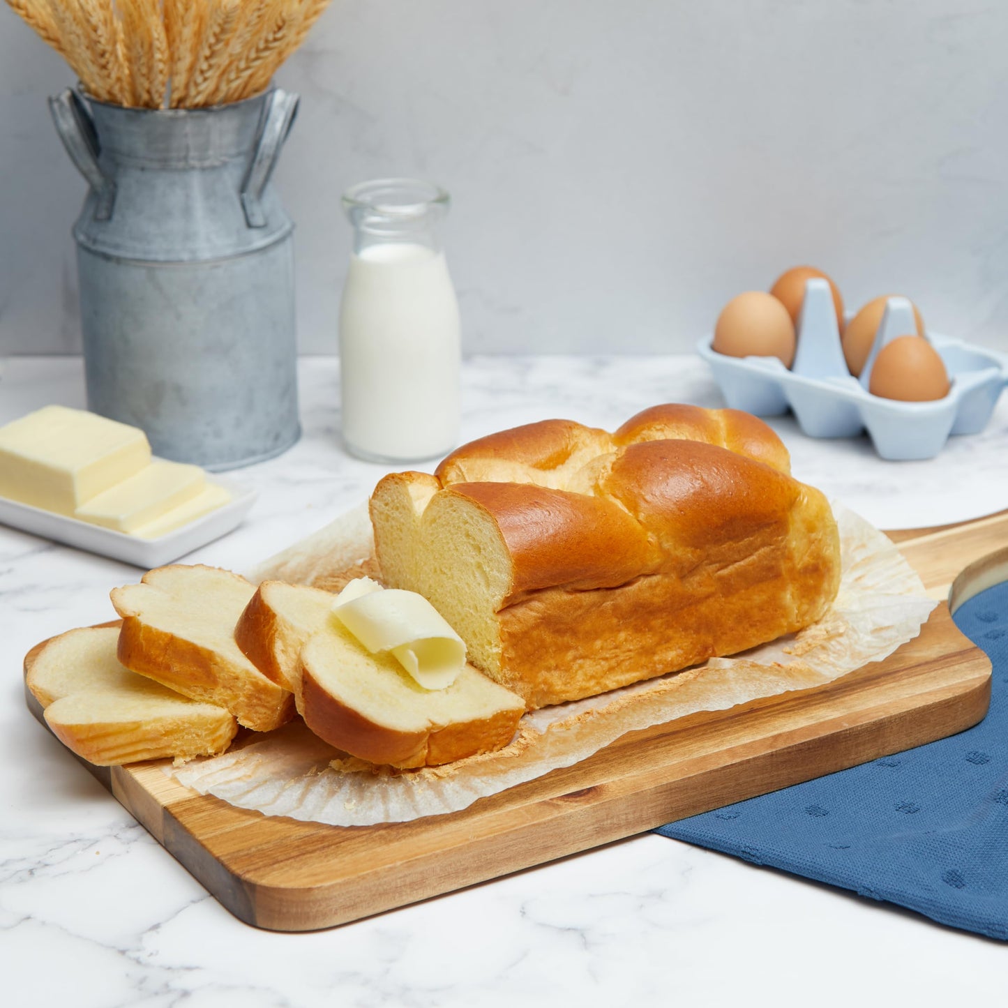 bakerly Hand Braided Brioche Pack of 4, 1-Count (4 Total Hand Braided Brioche Loaves)