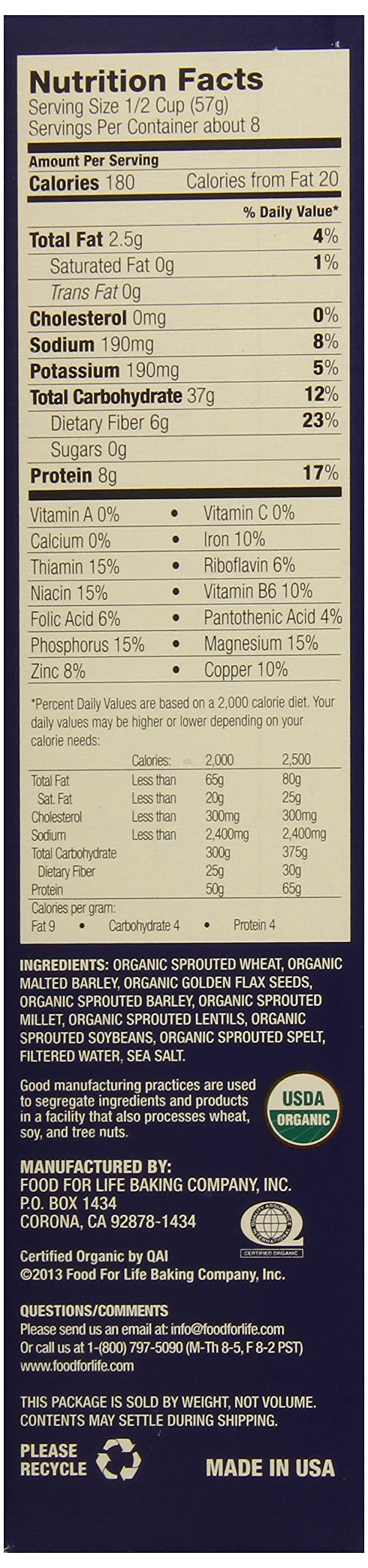 Food For Life Cereal Ezekiel 4:9 Golden Flax, 16 Oz