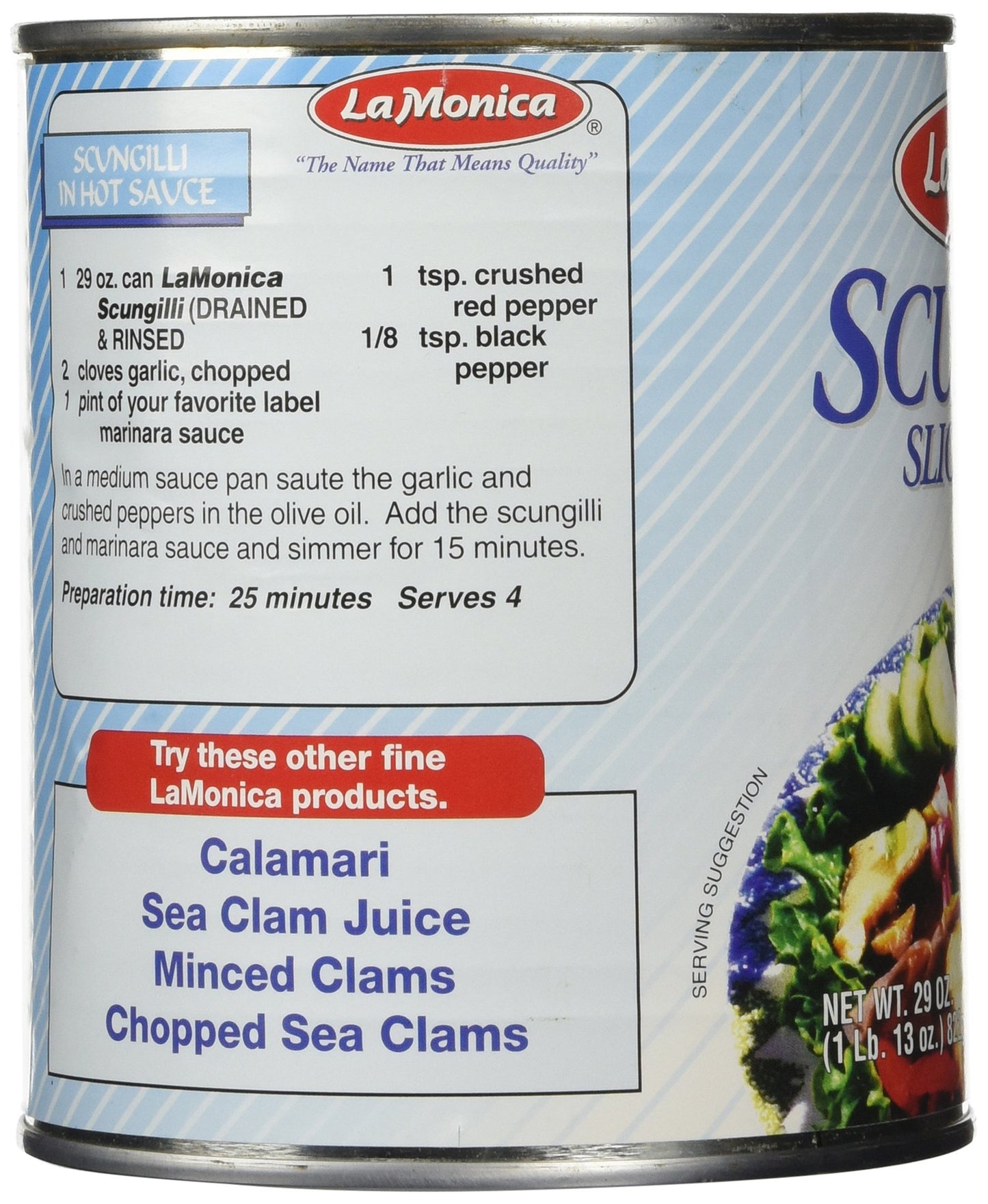 Lamonica Fine Foods Scungilli, Sliced Conch, 29-Ounce