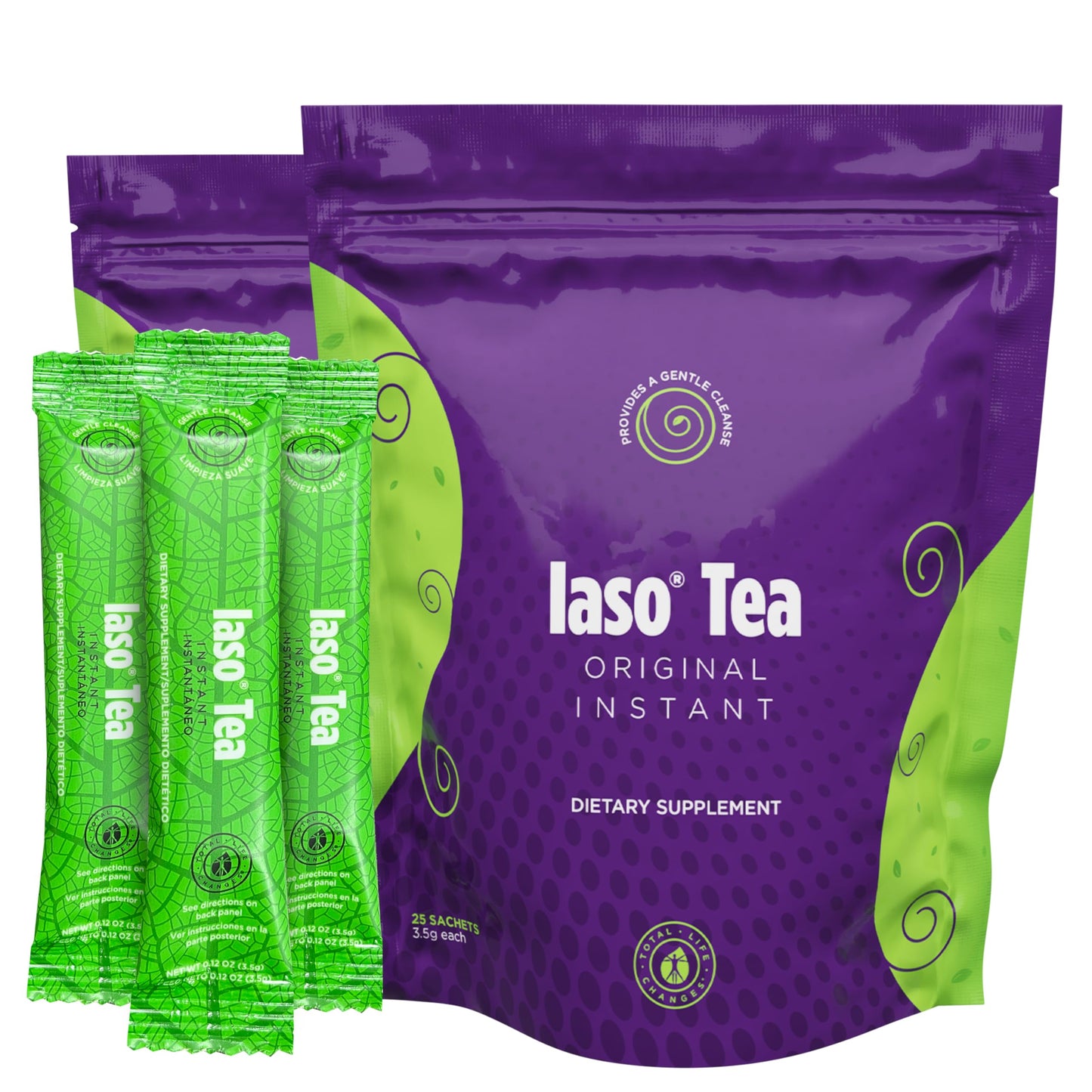 Total Life Changes Iaso Instant Tea - Cleansing Tea, 25 Sachets, Pack of 2, Gentle & Refreshing, Convenient for Balanced Lifestyle