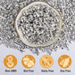 Twisweet Silver Pearl Rods Star Sprinkles, Edible Sugar Sprinkles for Cake Decorating, Mix Size Candy Pearls for Baking Cake Top
