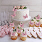 Gyufise 48Pcs Edible Butterfly Cake Decorations Butterfly Cupcake Topper Edible Wafer Paper Butterflies Edible Butterfly Cake Cu