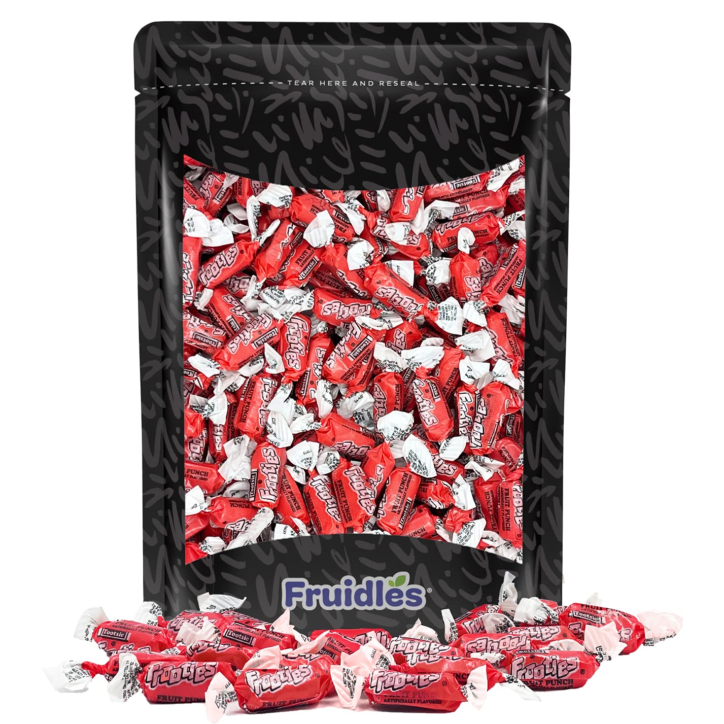 Fruidles Tootsie Roll Fruit Punch Midgees, Peanut-Free, Gluten-Free, Kosher, 70 Count, Red