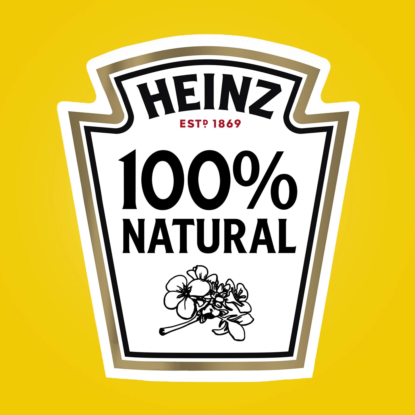 Heinz 100% Natural Yellow Mustard (12 ct Pack, 8 oz Bottles)