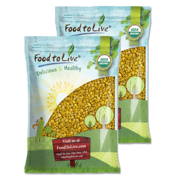 Food to Live Organic Super Sweet Corn, 5 Pounds Freeze-Dried Kernels, Non-GMO, Kosher, Healthy Snack, Bulk, Grown in the USA
