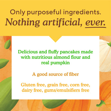 Simple Mills Almond Flour Pancake & Waffle Mix, Pumpkin - Gluten Free, Plant Based, Paleo Friendly, Breakfast 10.7 Ounce (Pack o