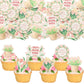 Ephlyn 54Pcs Edible Happy Mother's Day Cupcake Toppers Best Mom Ever Cake Drink Topper Picks Flowers Cake Decoration for Mom's B