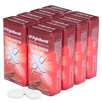 XyloBurst Gum | Xylitol Chewing Gum | Sugar Free, Gluten Free, Keto Friendly | Aspartame Free Gum For Oral Health | Cinnamon | 2
