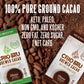 Crio Bru Brewed Cacao Double Chocolate Light Roast - Coffee Alternative Natural Healthy Drink | 100% Pure Ground Cacao Beans | 99.99% Caffeine Free, Keto, Low Carb, Paleo, Brew And Enjoy Hot Or Iced (24Oz)