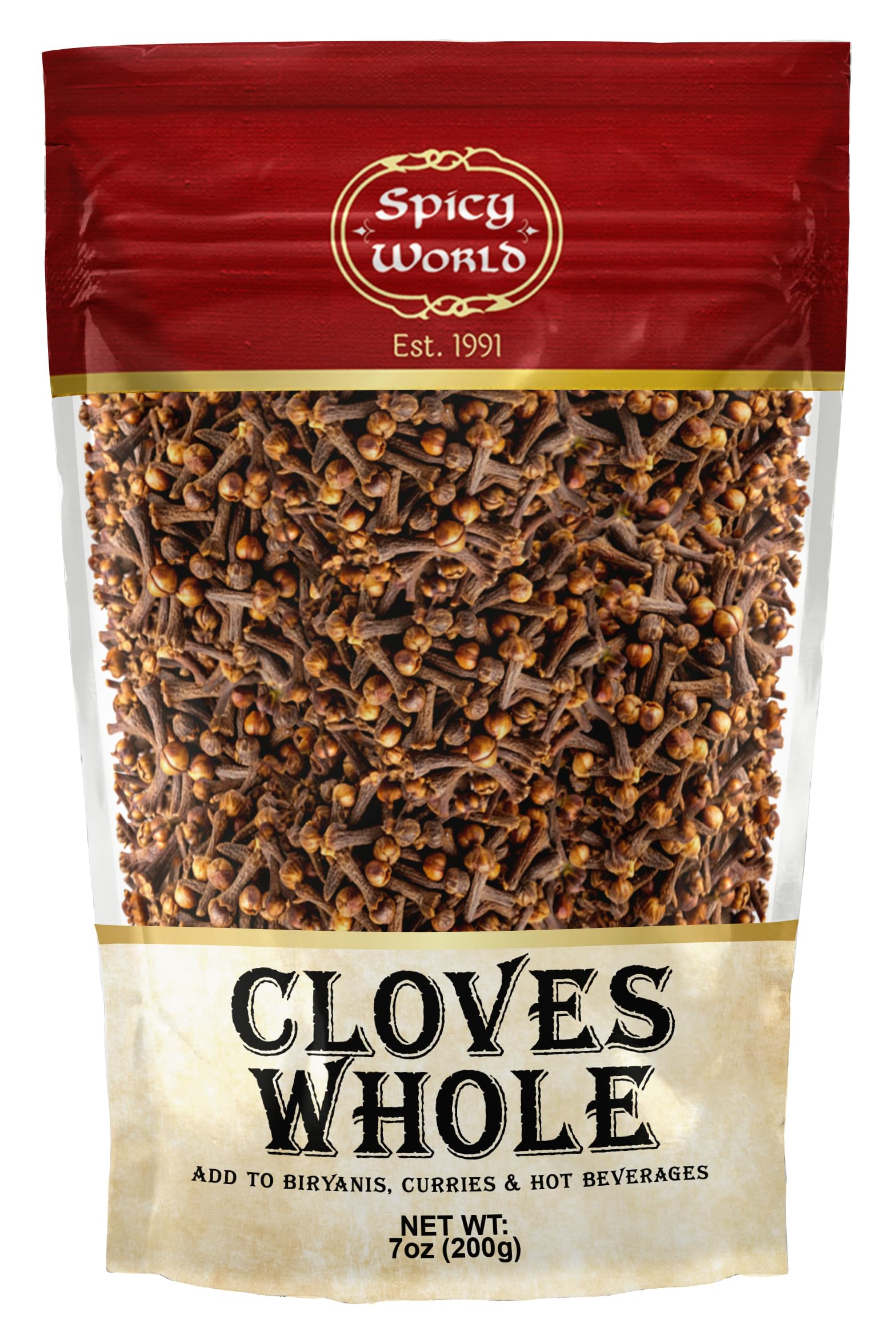 Whole Cloves 7 Oz Bag - Great For Foods, Tea, Pomander Balls, And Even Potpourri - By Spicy World