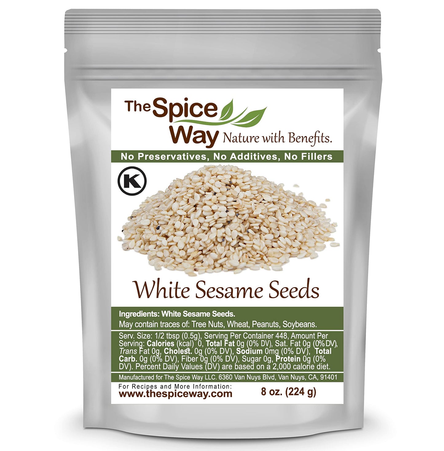 The Spice Way White Sesame Seeds - (8 Oz)