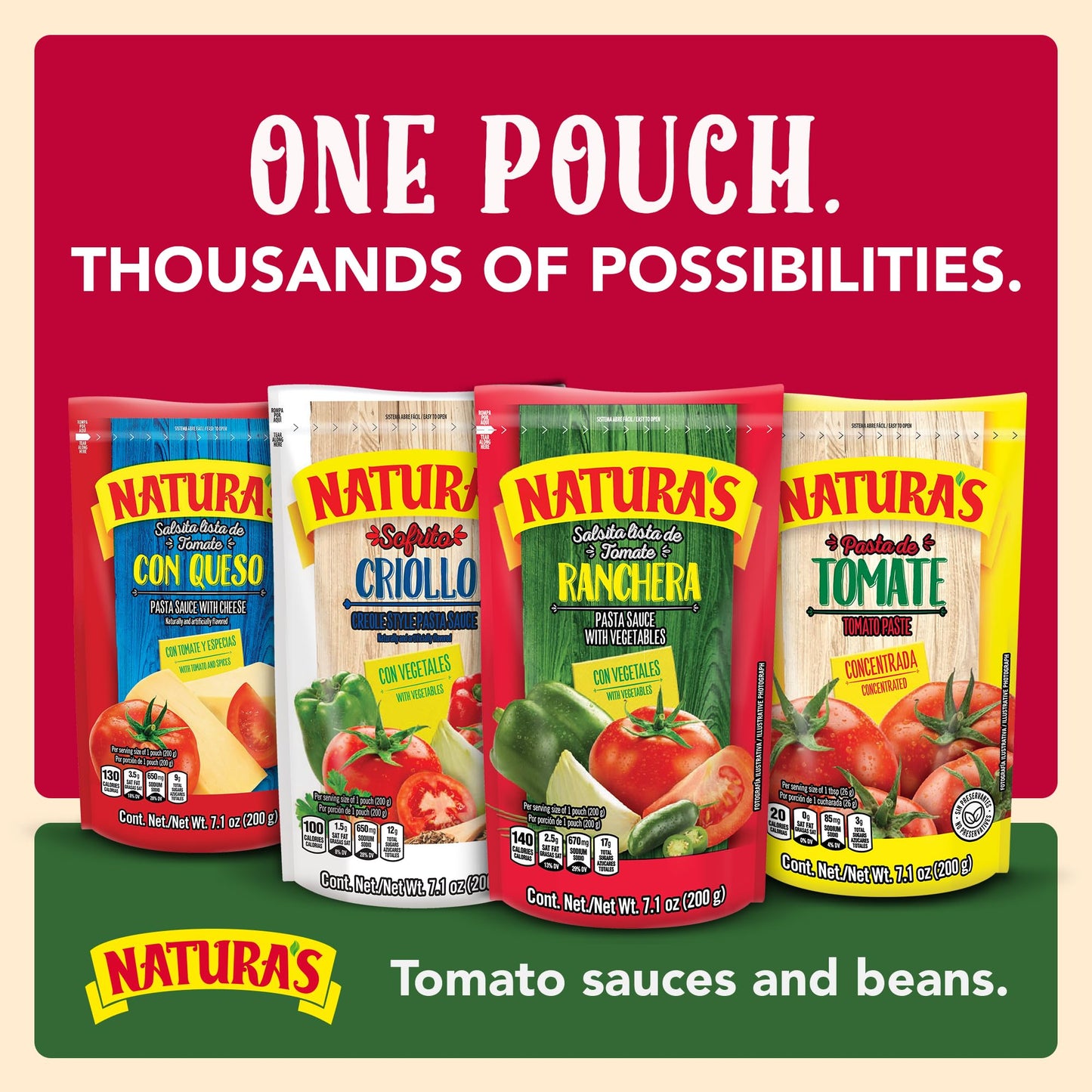 Naturas Cheese Pasta Sauce  Ready-to-Eat Salsa Con Queso in 7.1oz. Easy-Open Pouch (Pack of 3)