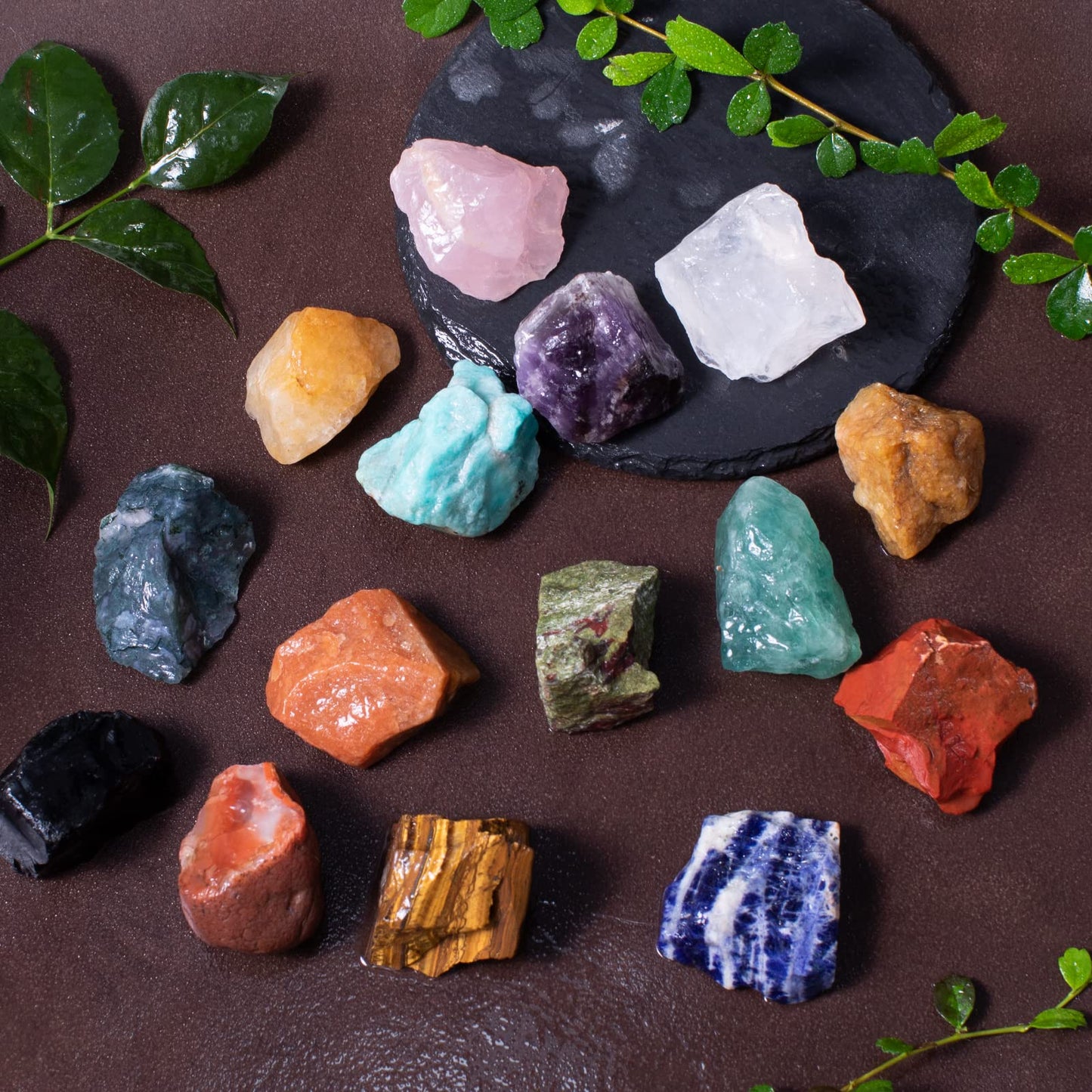 Forby 3 Lbs Bulk Rough Madagascar Stones Mix - Large 1'' Natural Raw Stones Crystal For Tumbling, Cabbing, Fountain Rocks, Decor
