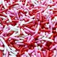 Se Si&Moos Red White And Pink Jimmies Sprinkles Valentines Sprinkles Edible Soft Jimmies Soft Sprinkles For Topping Ice Cream, C