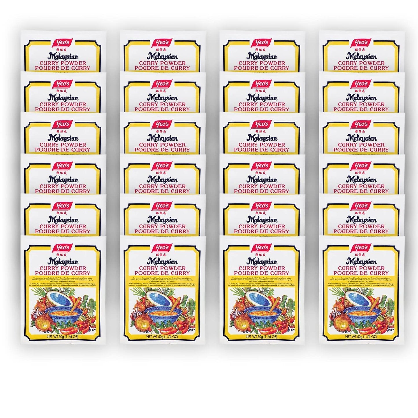 Yeo'S Malaysian Curry Powder (24 Pack) - No Preservatives, Gluten Free, Vegan, Planted, All Natural And Delicious, Authentic Fla