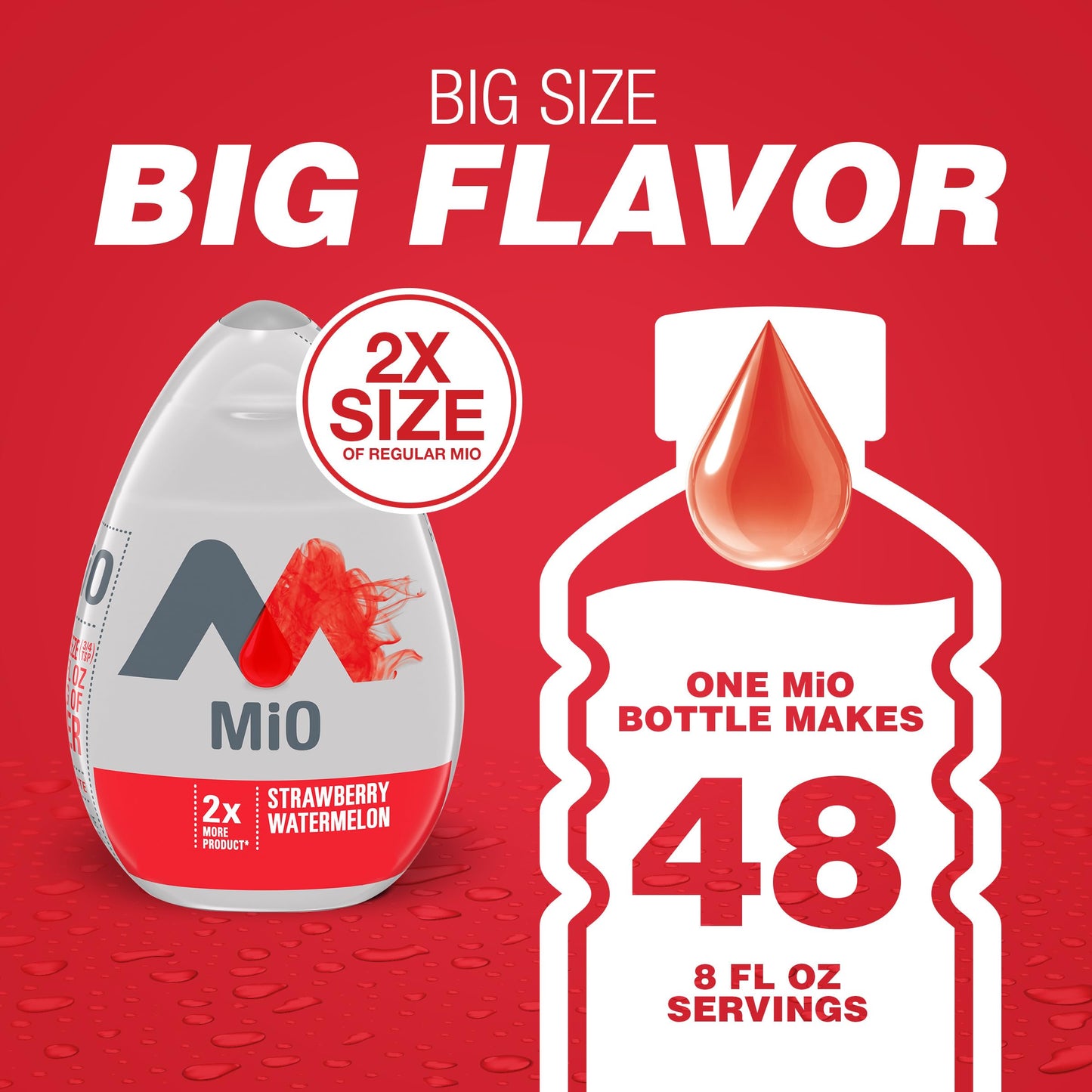 mio Strawberry Watermelon Flavored with other natural flavor Liquid Water Enhancer, 3.24 fl oz Bottle