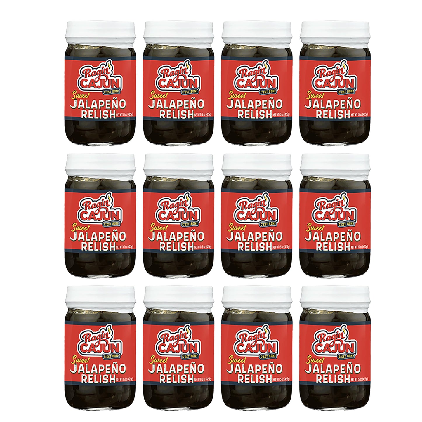 Ragin Cajun Sweet & Spicy Jalapeo Relish, 12 Ounce (Pack of 12)