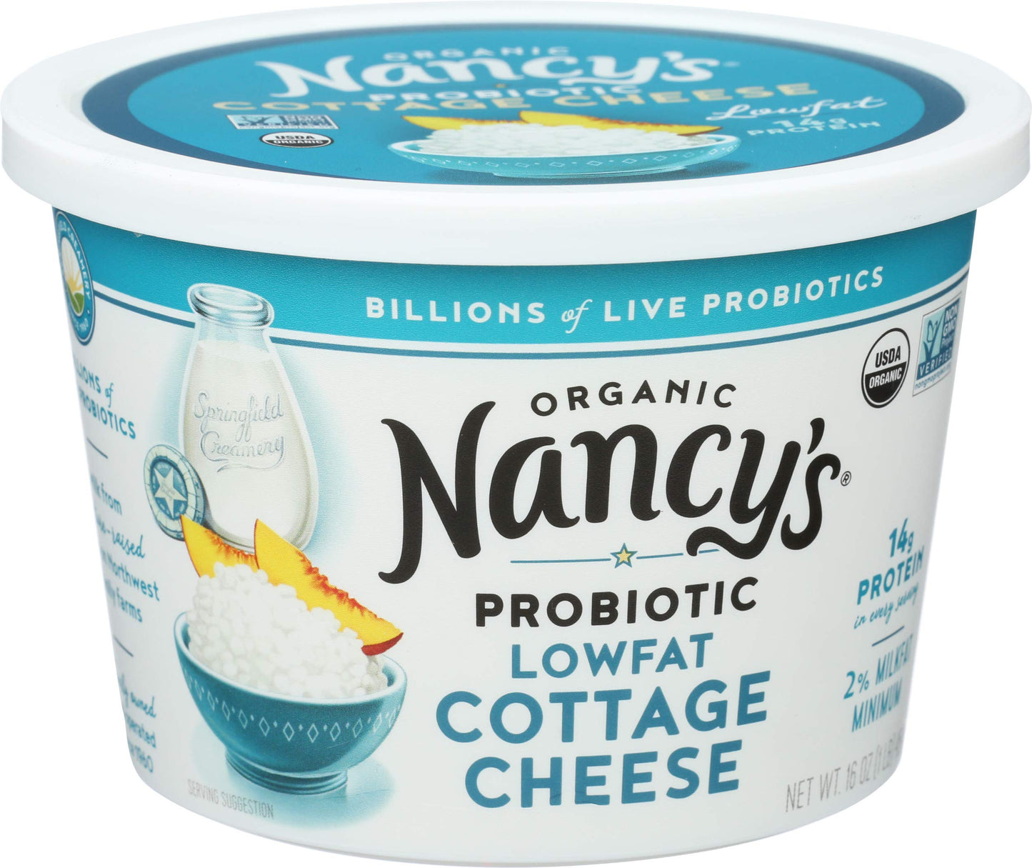 Nancys Yogurt, Cultured Cottage Cheese, Low Fat, 16 oz