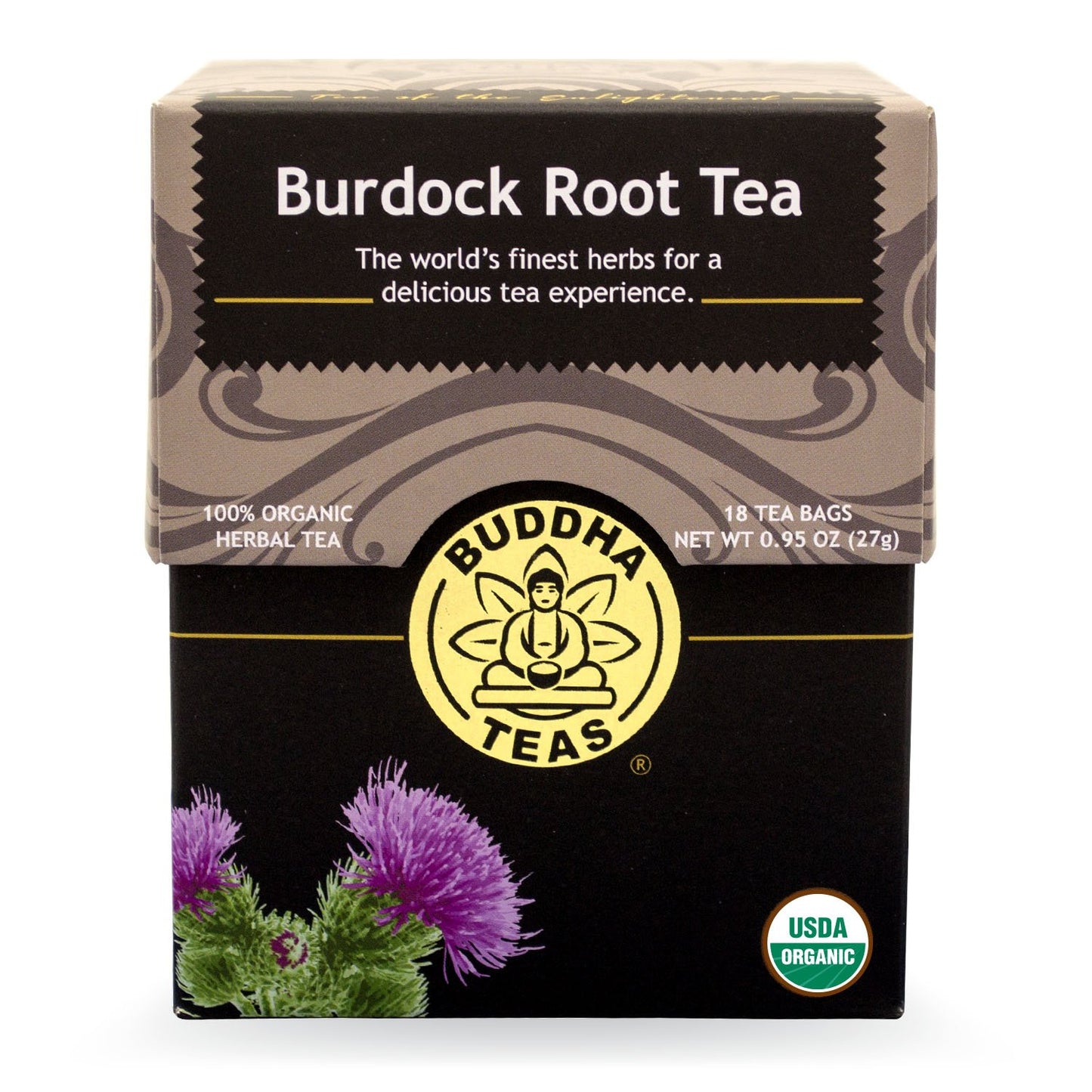 Buddha Teas Burdock Root Tea, 18 Count (Pack Of 6)