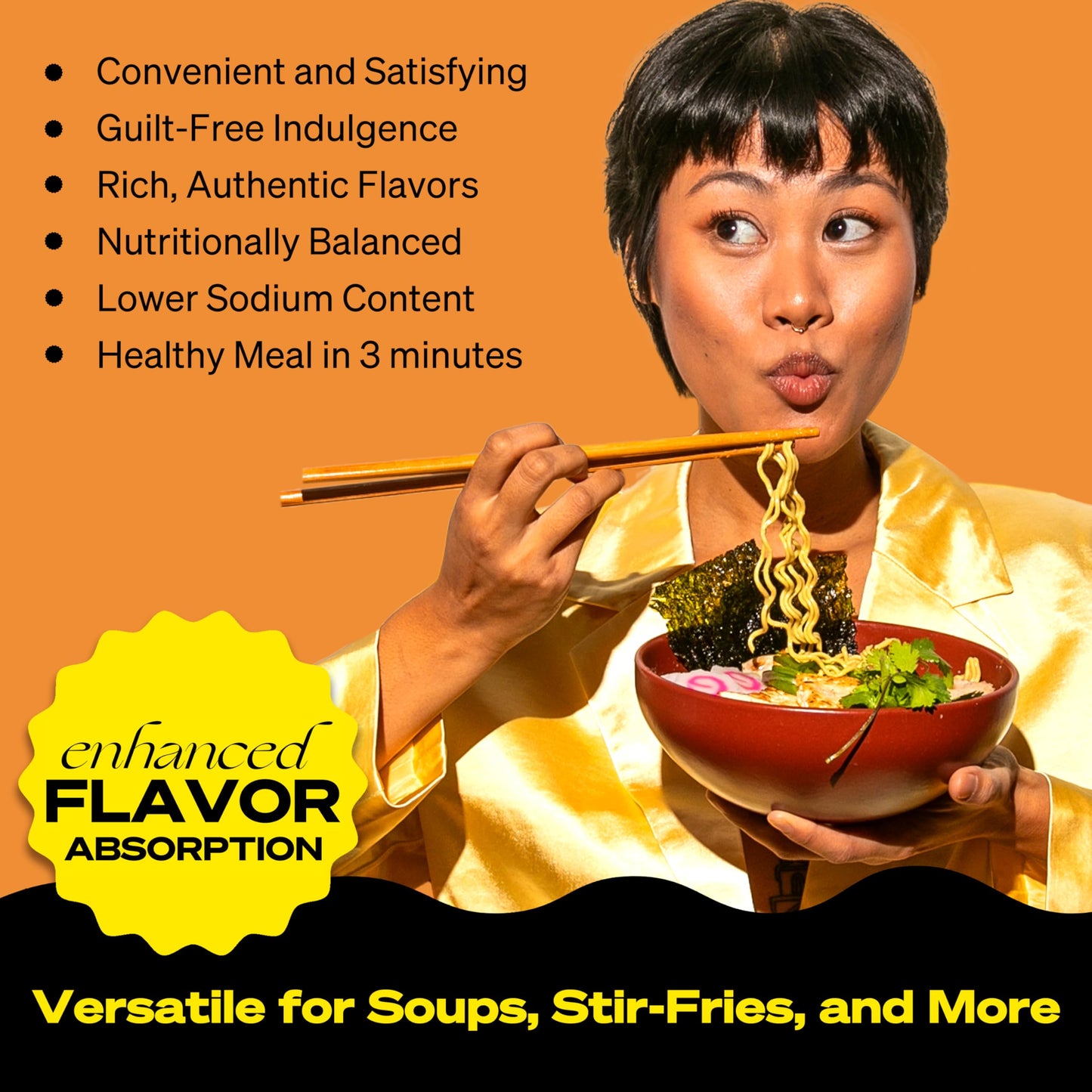 Immi Ramen Variety Pack - Bold Flavors, Better Noodles - High Protein, Low Carb, Plant Based - Spicy Beef, Black Garlic Chicken,