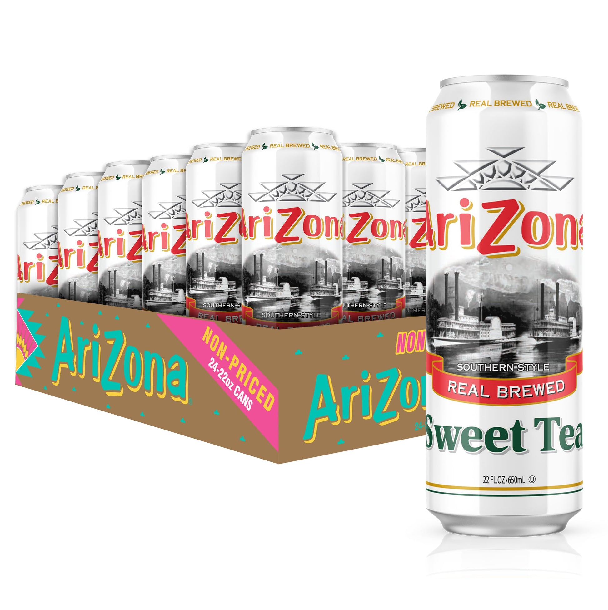 AriZona Sweet Tea - Big Can, 22 Fl Oz (Pack of 24)