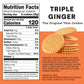 Deweys Bakery Triple Ginger Moravian Style Cookie Thins, Bakery Fresh with Real Simple Ingredients, Low Calorie Snack, No Artifi