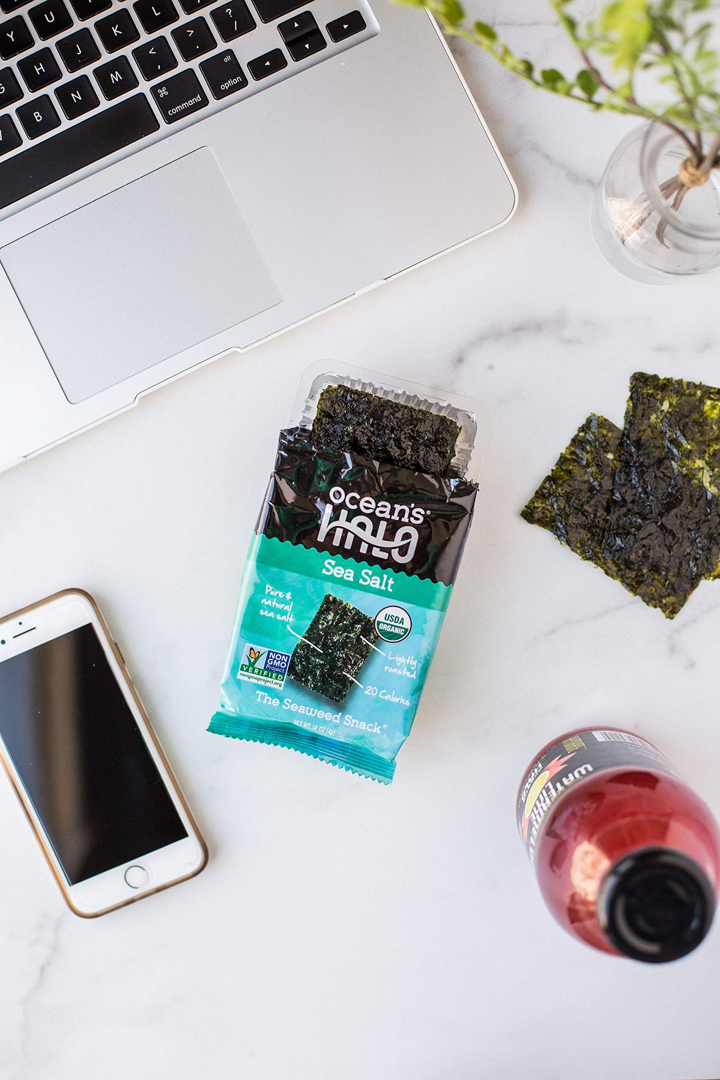 Ocean'S Halo Organic Sea Salt Seaweed Snacks, 1 Case (12 Units)