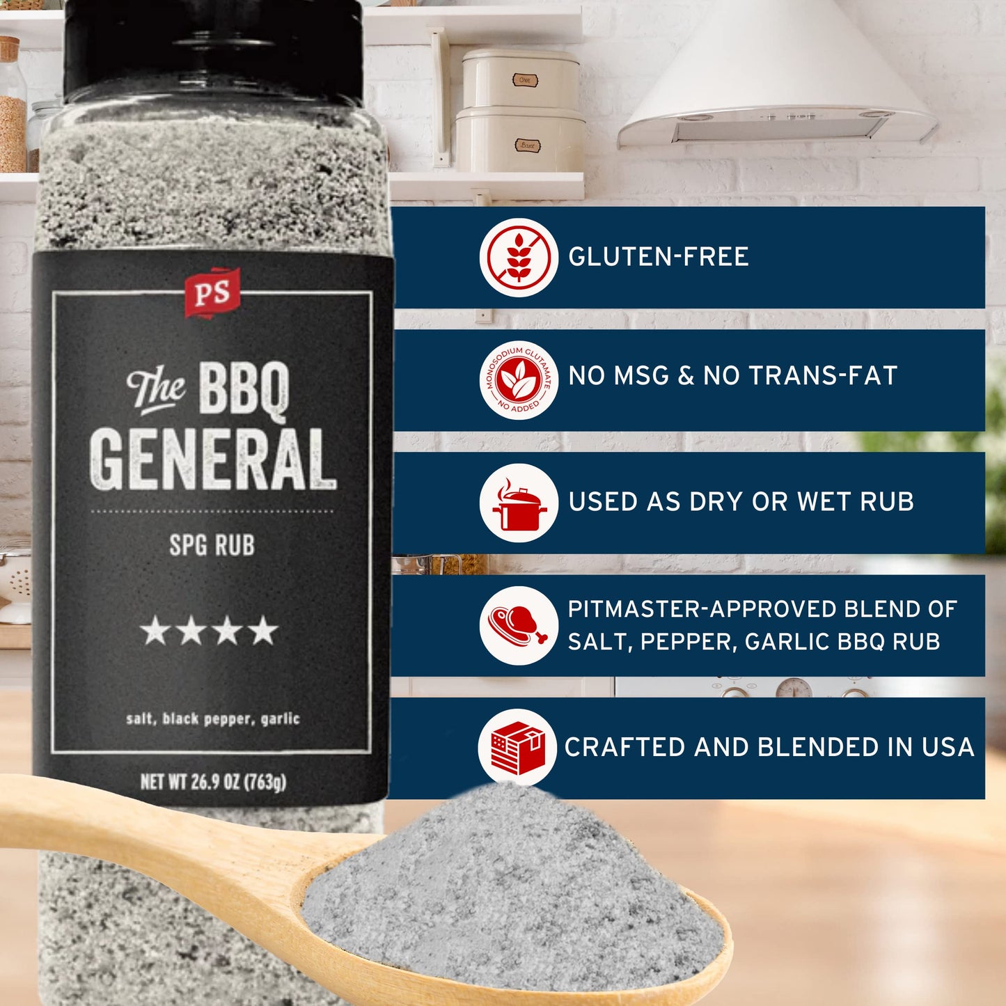 PS Seasoning BBQ General SPG All-Purpose Seasoning & Rub 26.9oz