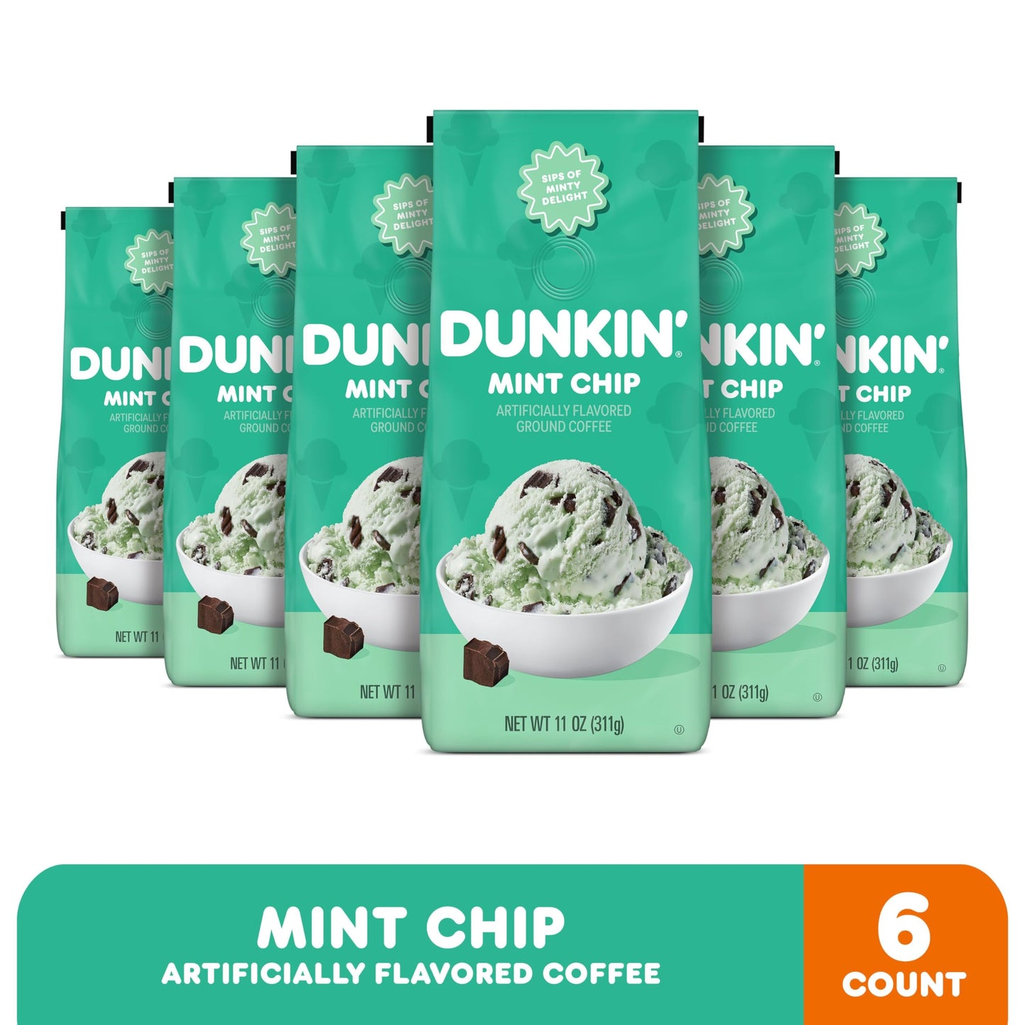 Dunkin Mint Chip 11Oz Ground Coffee (Pack Of 6)
