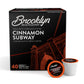 Brooklyn Beans Cinnamon Subway Gourmet Coffee Pods, 40 Count, Compatible with Keurig K Cup Brewers, Spicy Cinnamon Flavor