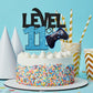 Caiwowo Level 11 Game Birthday Cake Topper - Video Game Theme, Blue, Paper, Model 1