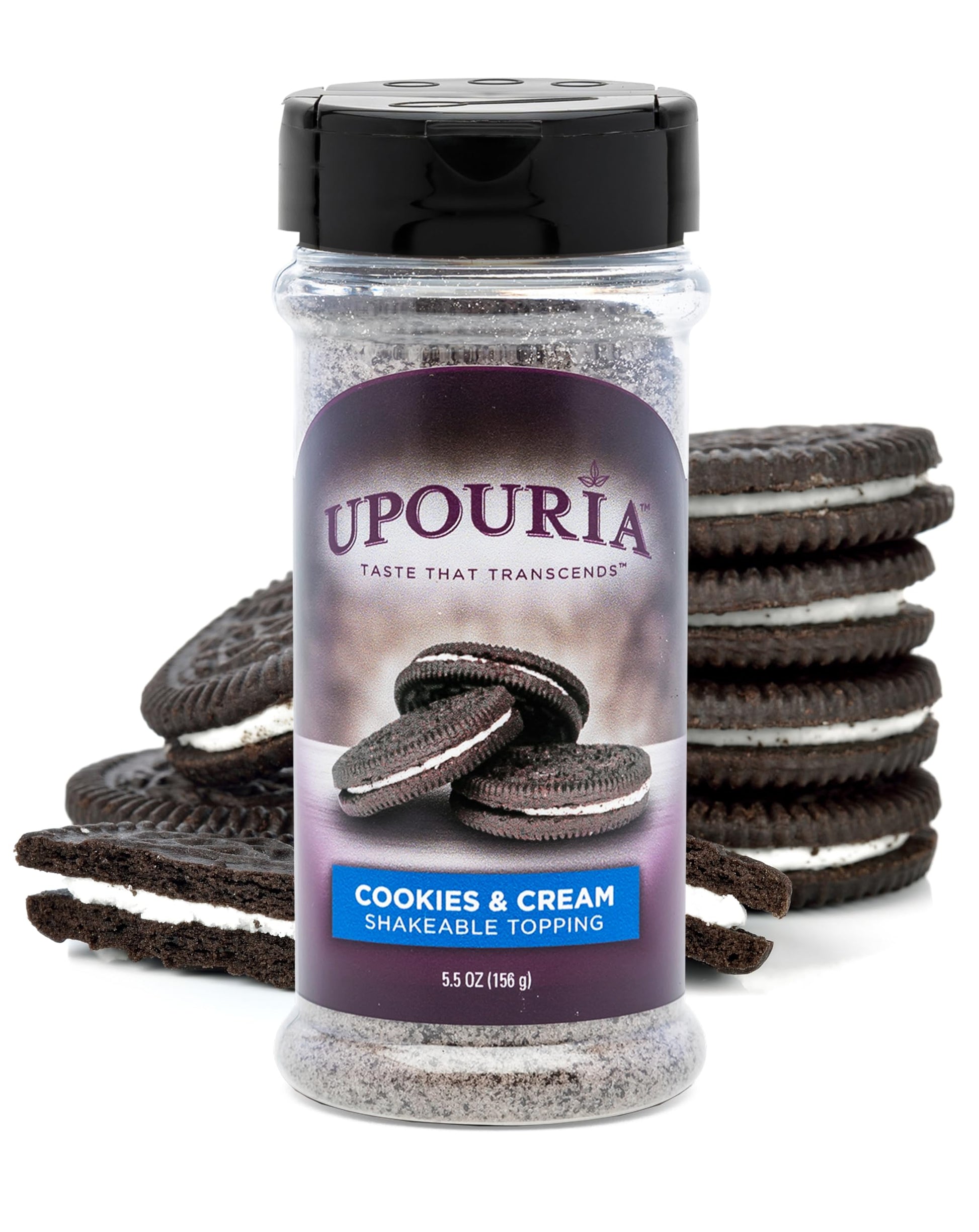 UPOURIA Cookies & Cream Coffee Topper, Vegan Flavor Enhancer, 5.5oz