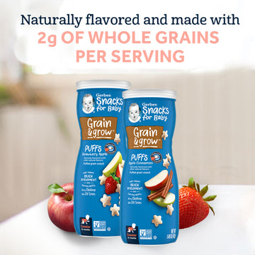 Gerber Baby Snacks Puffs, Strawberry Apple, 1.48 Ounce (Pack Of 6)