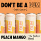 BUM Sugar-Free Energy Drink  Peach Mango - Lightly Carbonated & No Artificial Colors  Natural Caffeine & Citicoline for Energy & Focus  Brain Boost & Workout Sports Beverage - 12 oz  Pack of 12