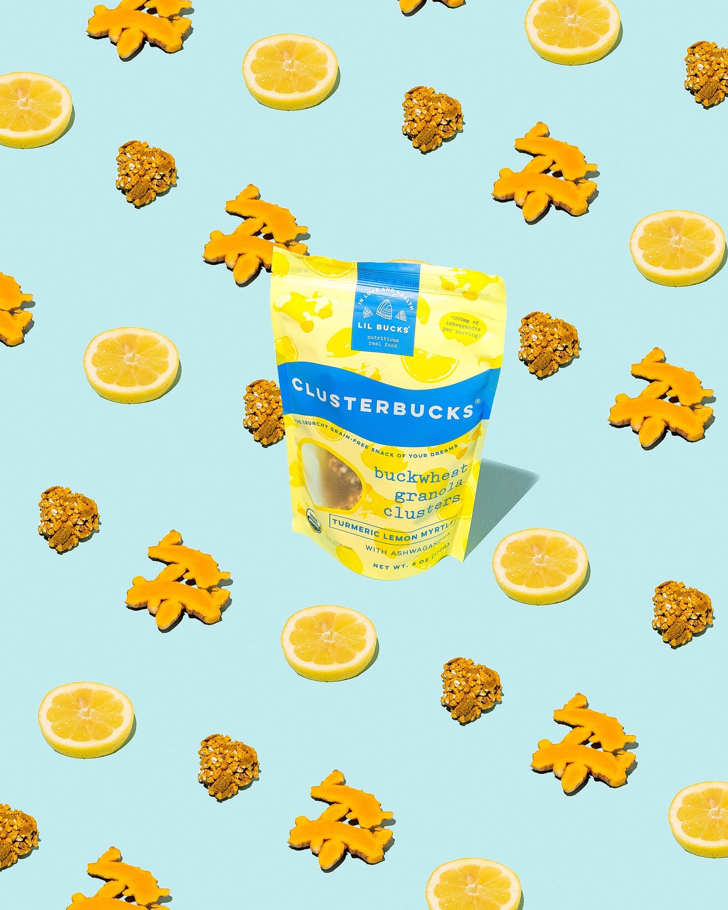 Lil Bucks Clusterbucks Grain-Free Superfood Clusters Made With Sprouted Buckwheat And Adaptogens, Gluten Free Snack (Golden Chai