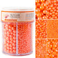 Kasvan 8.1Oz Orange Pearl Sprinkles, 6 Sizes Mix for Cake Decorating, 230g/8.1oz, Baking Cake Decorations, Ice Cream Toppings an