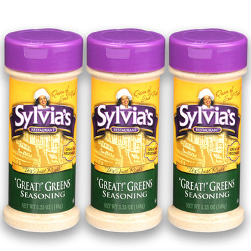 Sylvia's Restaurant Great! Greens Seasoning for Scrumptious Southern Collard Greens, All-purpose Vegetable Seasoning, 5.25oz (Pa