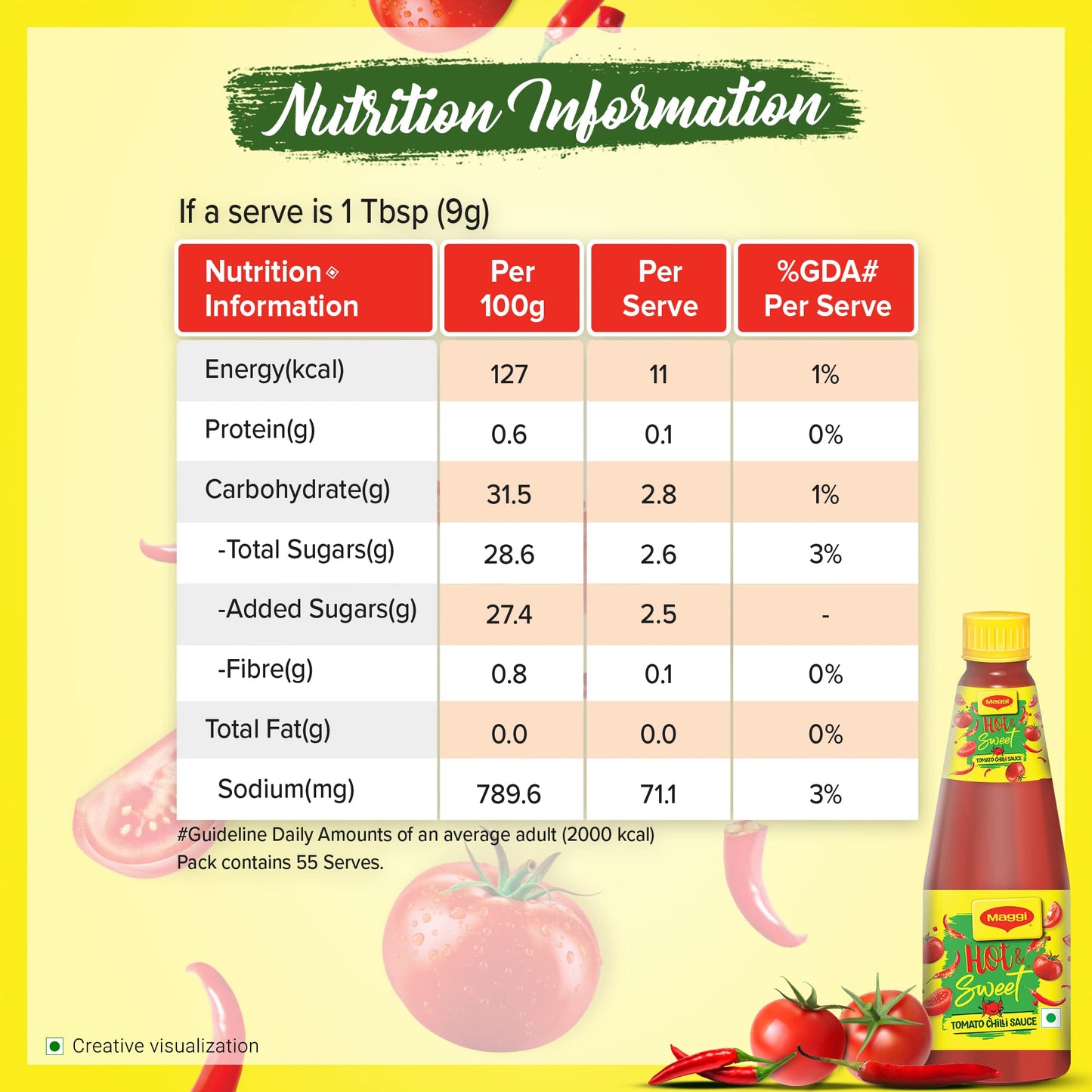 Maggi Hot & Sweet Tomato Chilli Sauce 500G