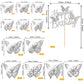 Rssta i 25 Pack Butterfly Cake Toppers, Glitter 3D, Happy Birthday Topper, Silver, Model XM266-silver