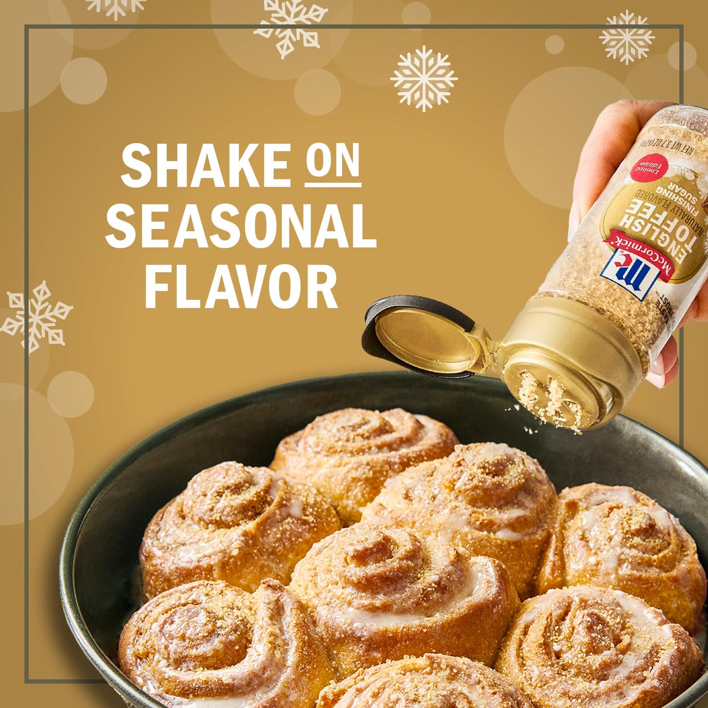 McCormick Finishing Sugar, English Toffee, 3.7 oz, Rich & Buttery Sweetness for Baking and Beverages