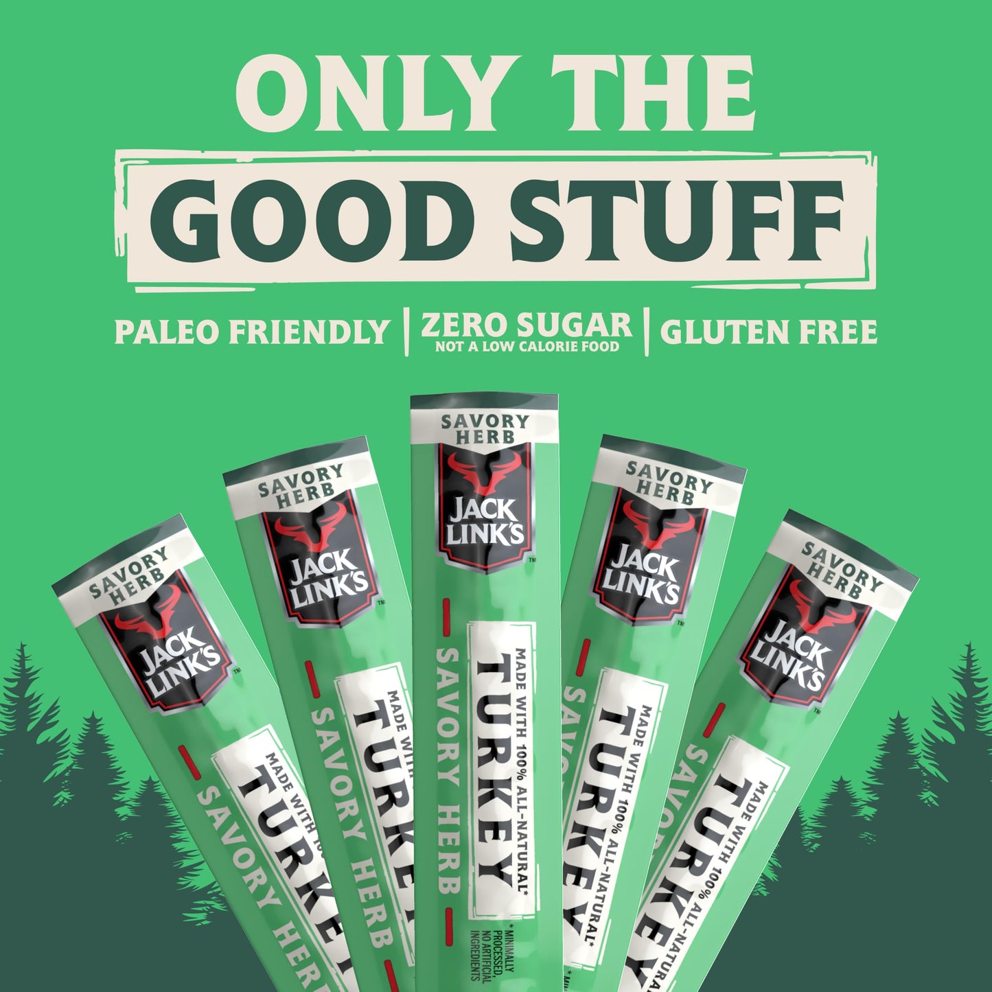 Jack Link'S Mini Turkey Sticks, Savory Herb Flavor - 8G Of Protein Snacks, Under 100 Calories, On The Go Snacking, Keto & Paleo