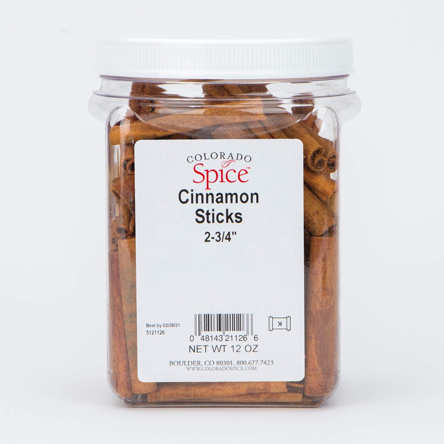 Colorado Spice Cinnamon Whole Sticks 2-3/4 - 12 Ounce Jar