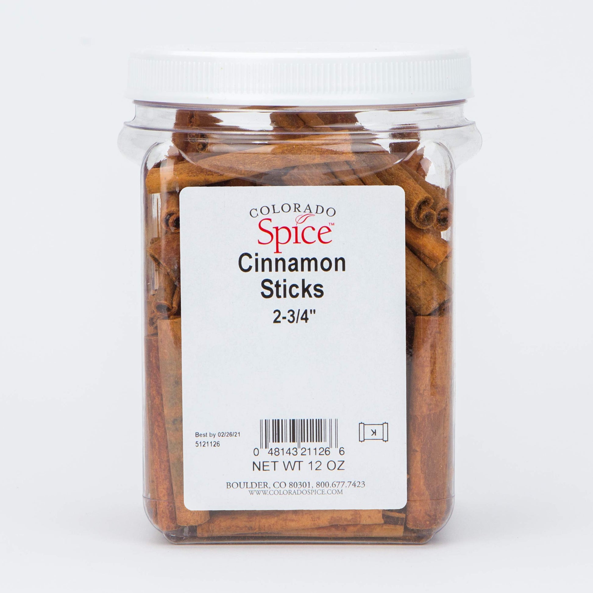 Colorado Spice Cinnamon Whole Sticks 2-3/4 - 12 Ounce Jar